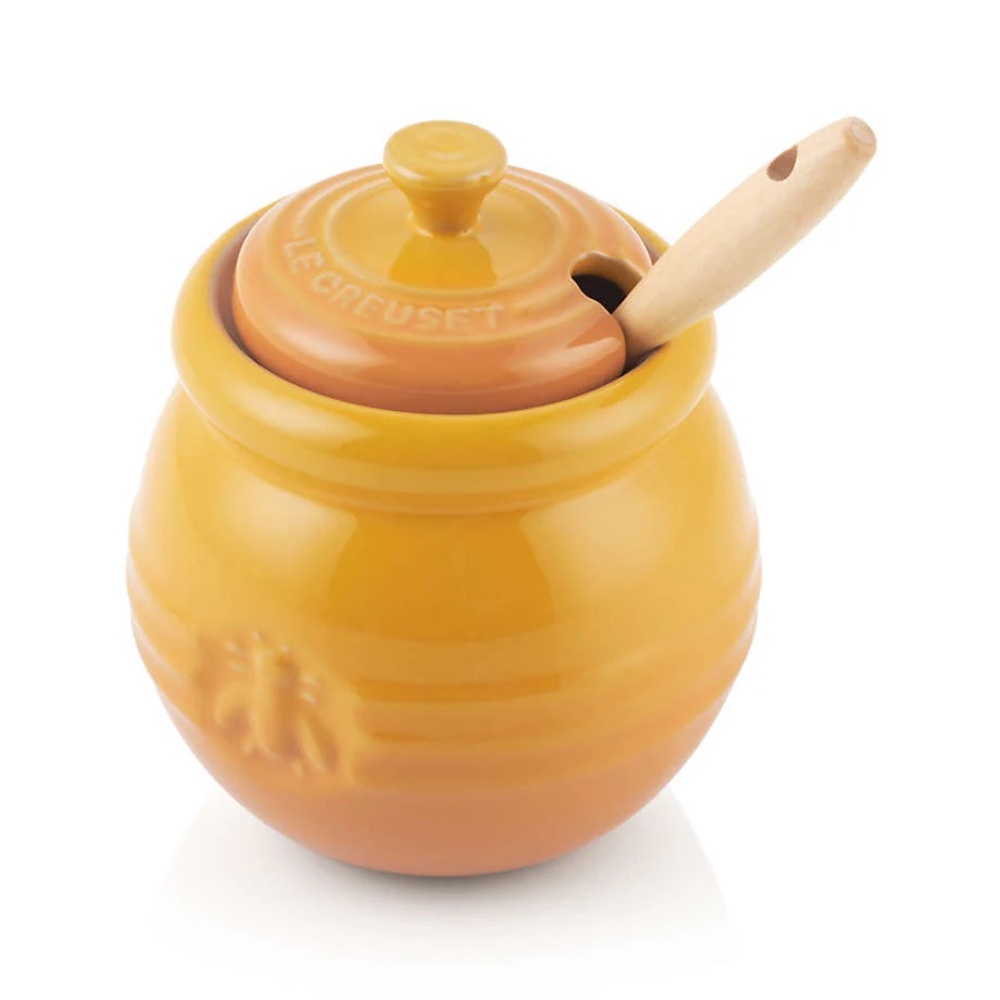 Le Creuset Stoneware Honey Pot with Silicone Dipper